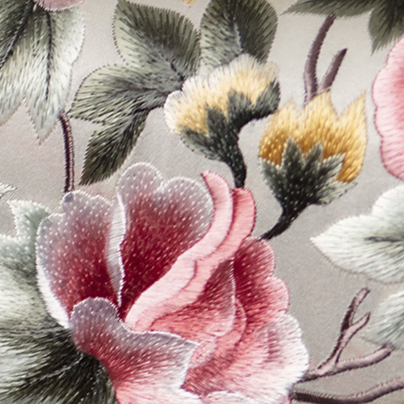 Elegante Umhängetasche mit Su-Stickerei, 24 cm, mit Blumenmuster