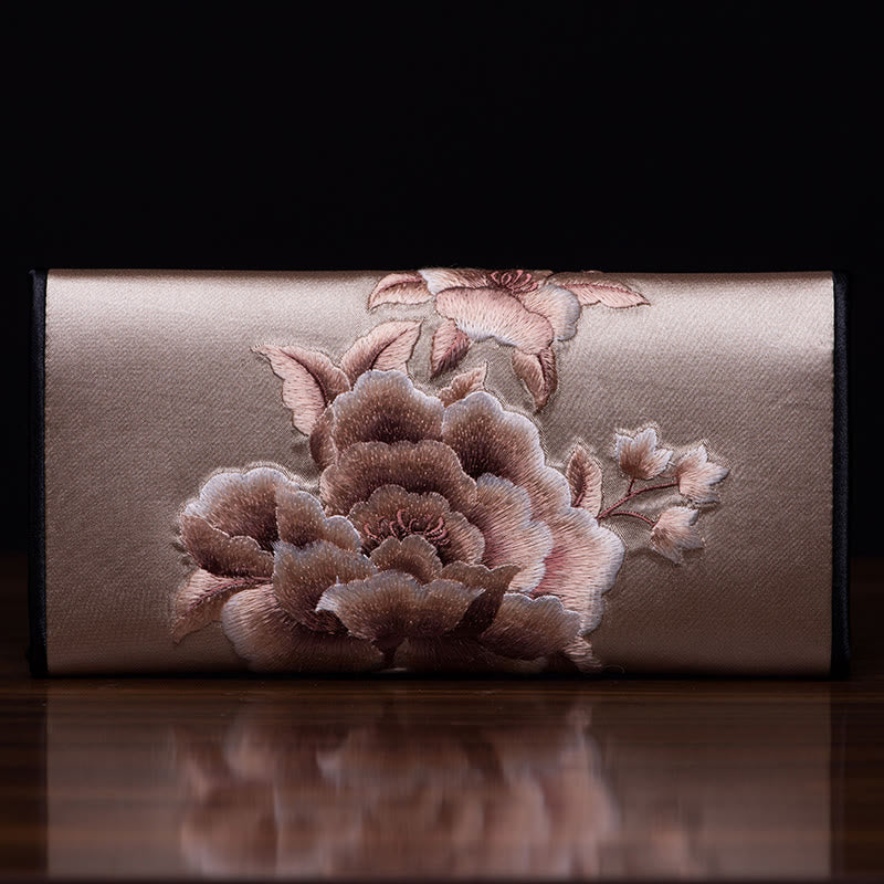 Peony Su Bestickte Handtasche 20x10cm | Wohlstandssymbol