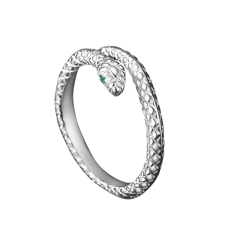 Verstellbarer Schlangenring aus 999er Sterlingsilber