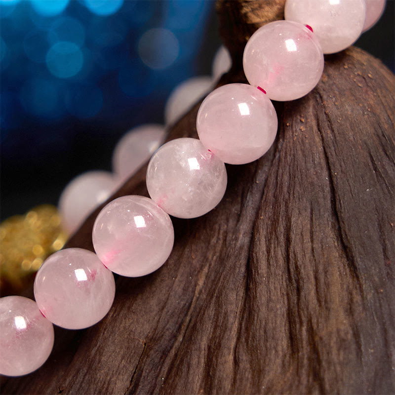 14 cm großes Wärmearmband mit rosa Citrin-Blume