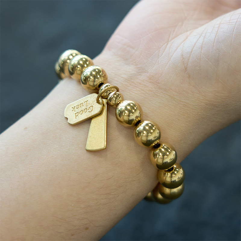 Kupfer-Heilarmband, 10 mm Perlen für Gleichgewicht und Glück