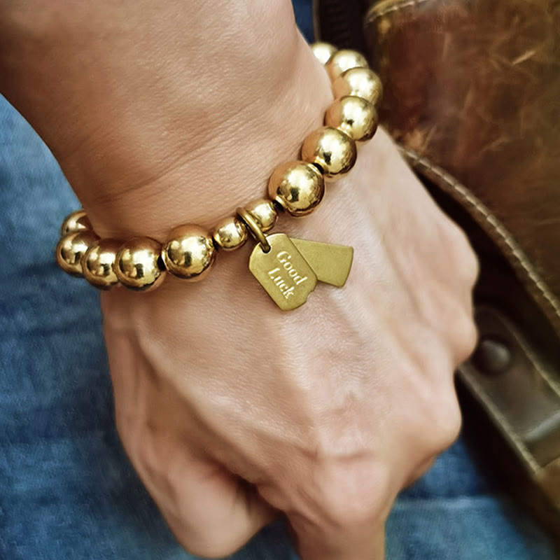 Kupfer-Heilarmband, 10 mm Perlen für Gleichgewicht und Glück