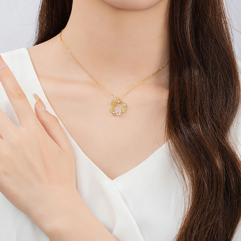 Sterling Silber Schmetterling Muschel Segen Halskette