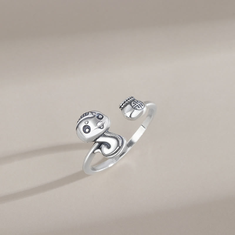 925 Sterling Silber Schlangen-Balance-Ring