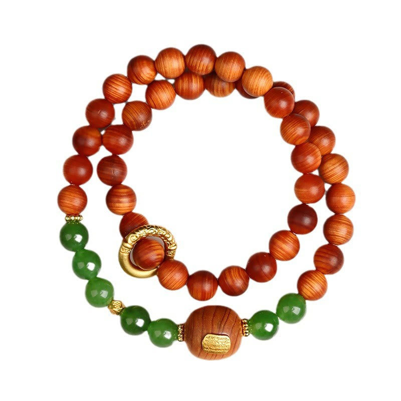 8 mm Thuja Sutchuenensis Grüner Chalcedon Wohlstandsarmband