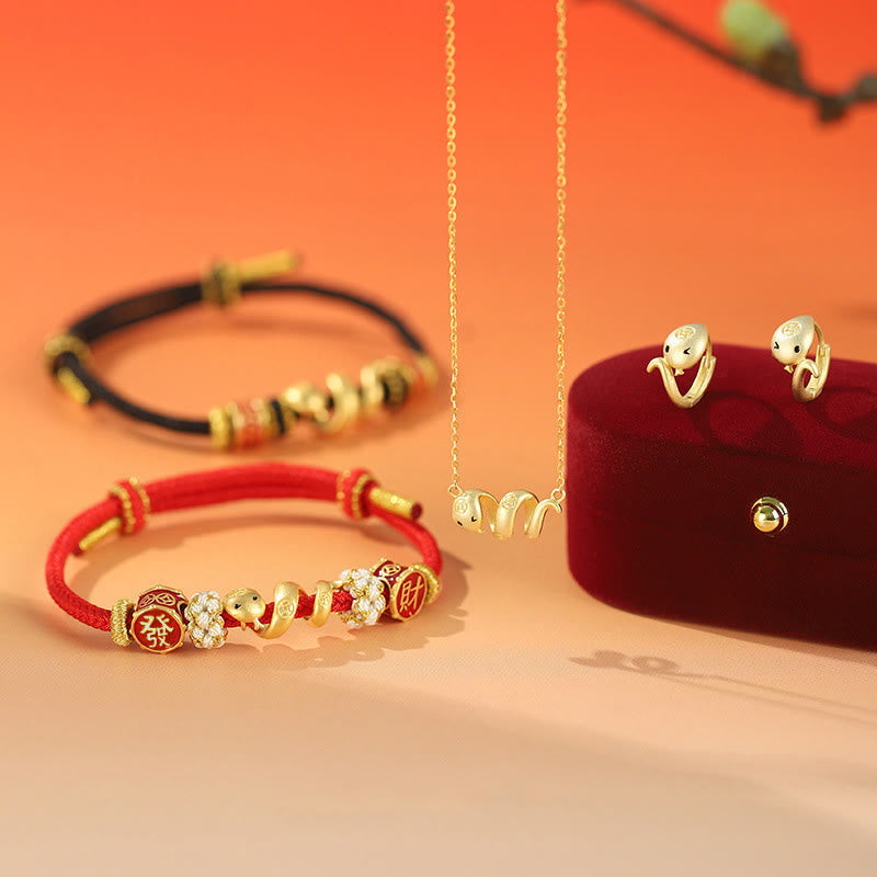 Goldenes Schlangen-Wohlstands-Spiritual-Schmuckarmband