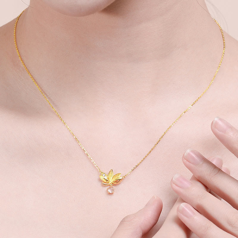 Lotus- und Rosenquarz-Halskette zum Schutz