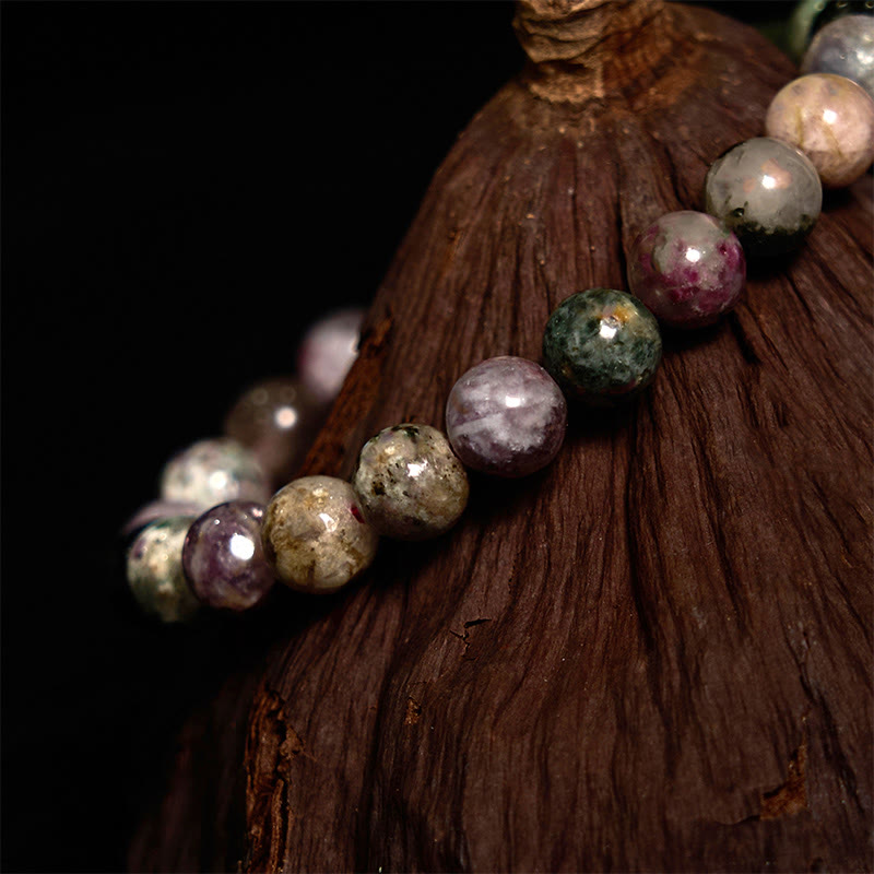 8 mm Regenbogen-Turmalin-Armband mit positivem spirituellem Charakter