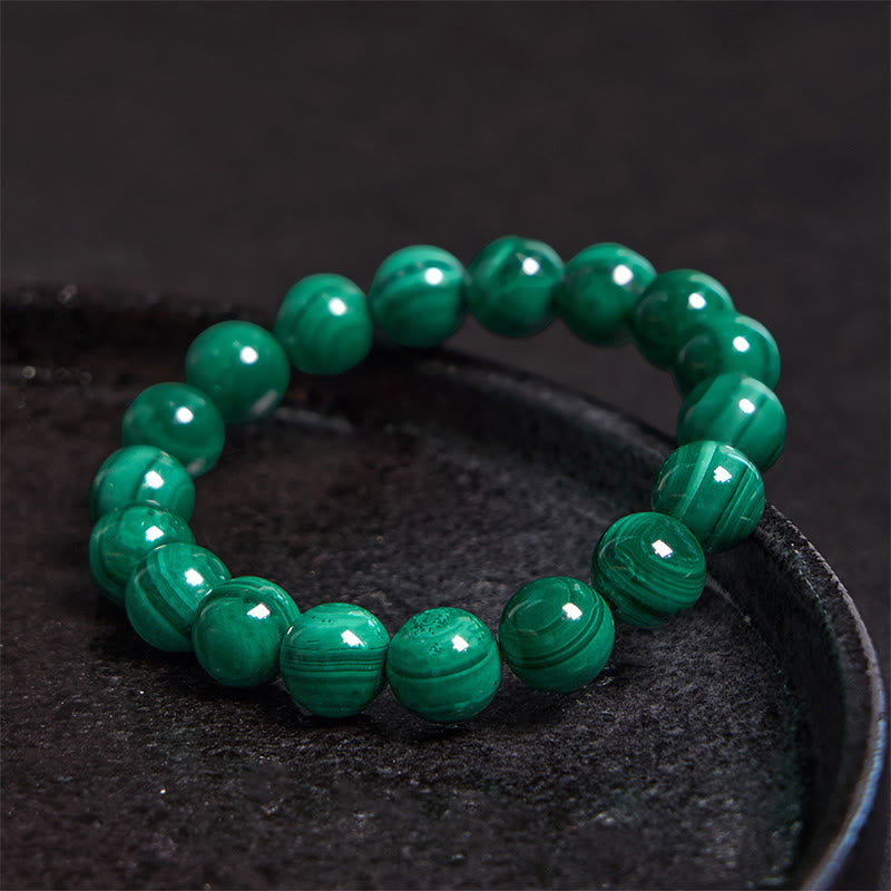 6mm Malachite Protection Bracelet for Calmness & Anxiety