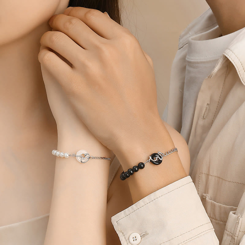 Schwarzes Obsidian-Schwarz-Onyx-Reinigungsarmband