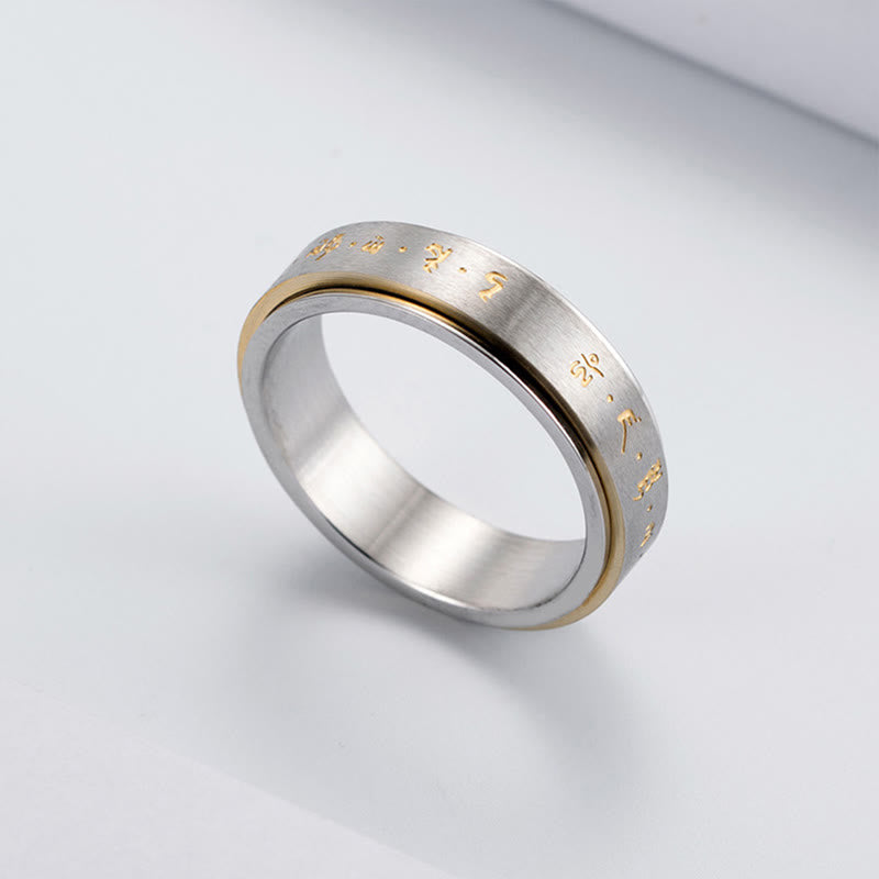 Drehbarer Unisex-Ring aus Titanstahl US8 für Balance
