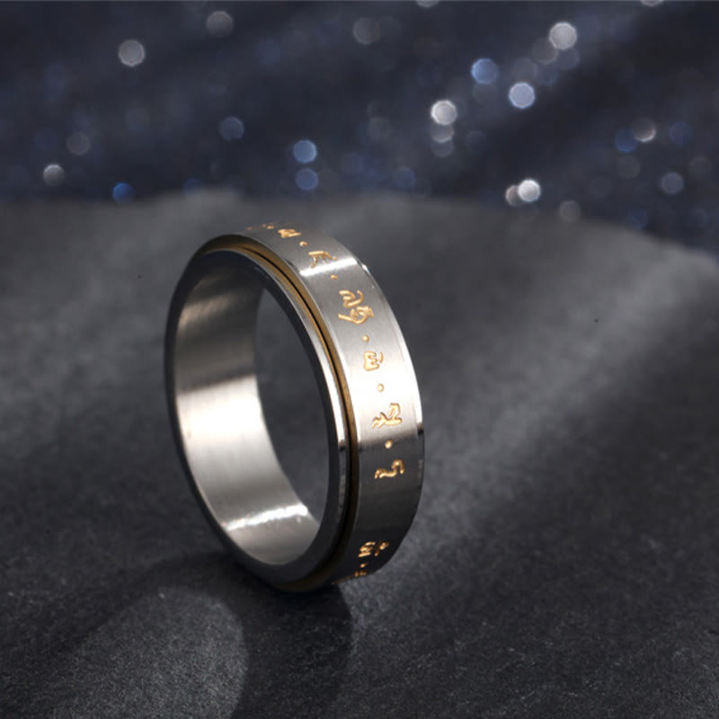 Drehbarer Unisex-Ring aus Titanstahl US8 für Balance