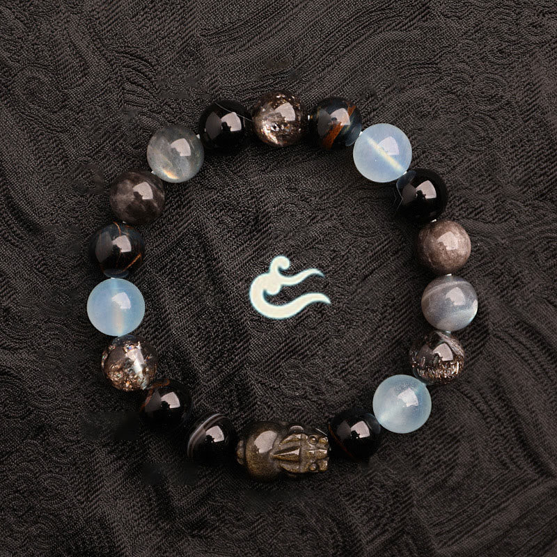 Five Elements 10mm Agate Luck Bracelet for Balance