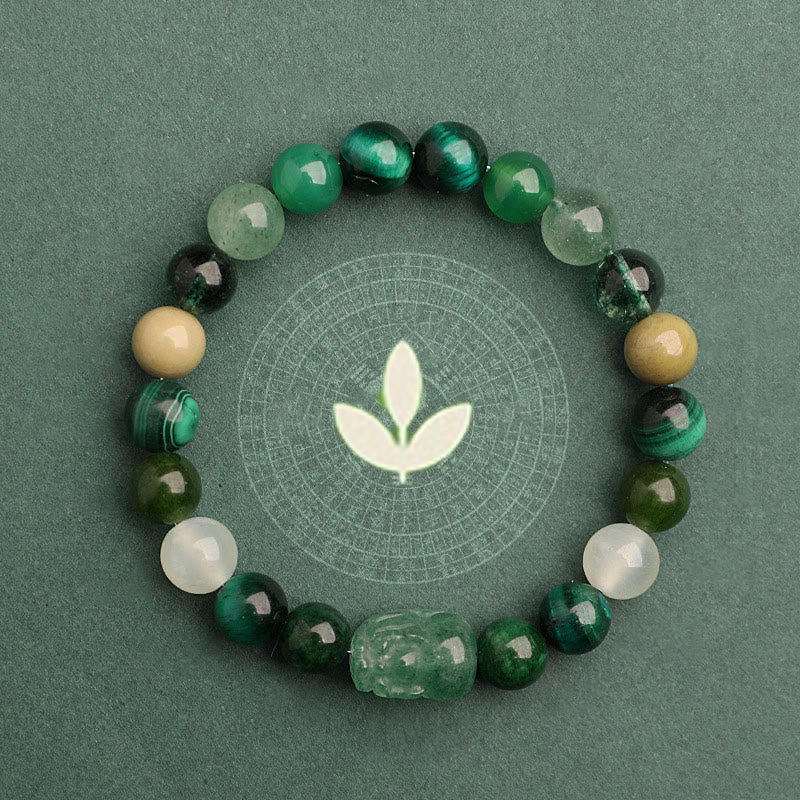 Five Elements 10mm Agate Luck Bracelet for Balance