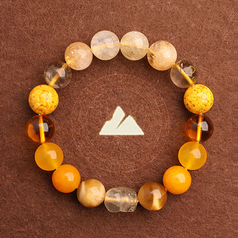 Five Elements 10mm Agate Luck Bracelet for Balance