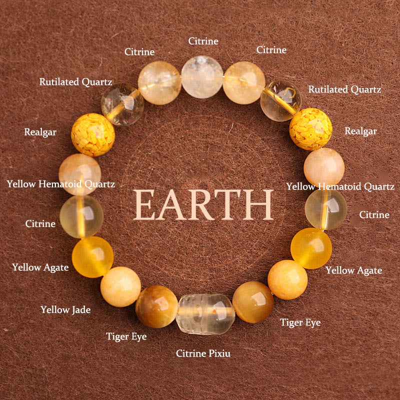 Five Elements 10mm Agate Luck Bracelet for Balance