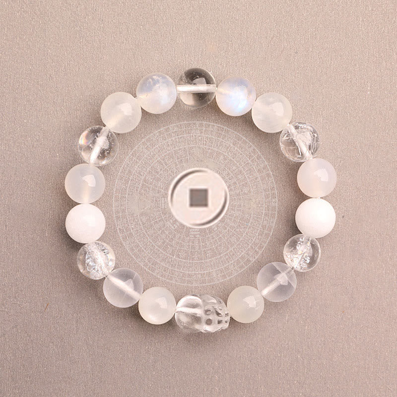 Five Elements 10mm Agate Luck Bracelet for Balance