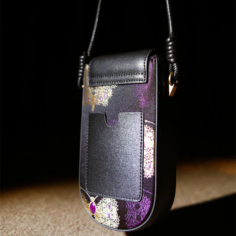 Song Brokat Retro Blume Schmetterling Umhängetasche