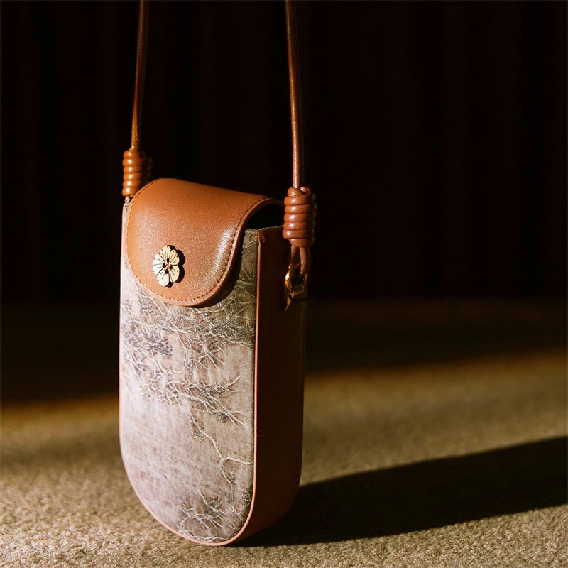 Song Brokat Retro Blume Schmetterling Umhängetasche