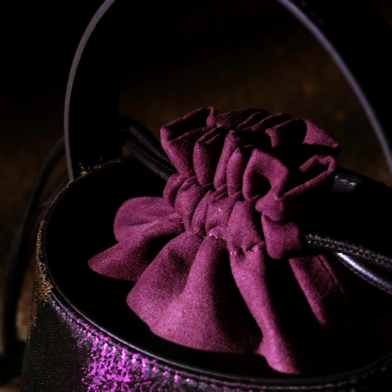 Lila Butterfly Song Brokat Umhängetasche für spirituelle Energie