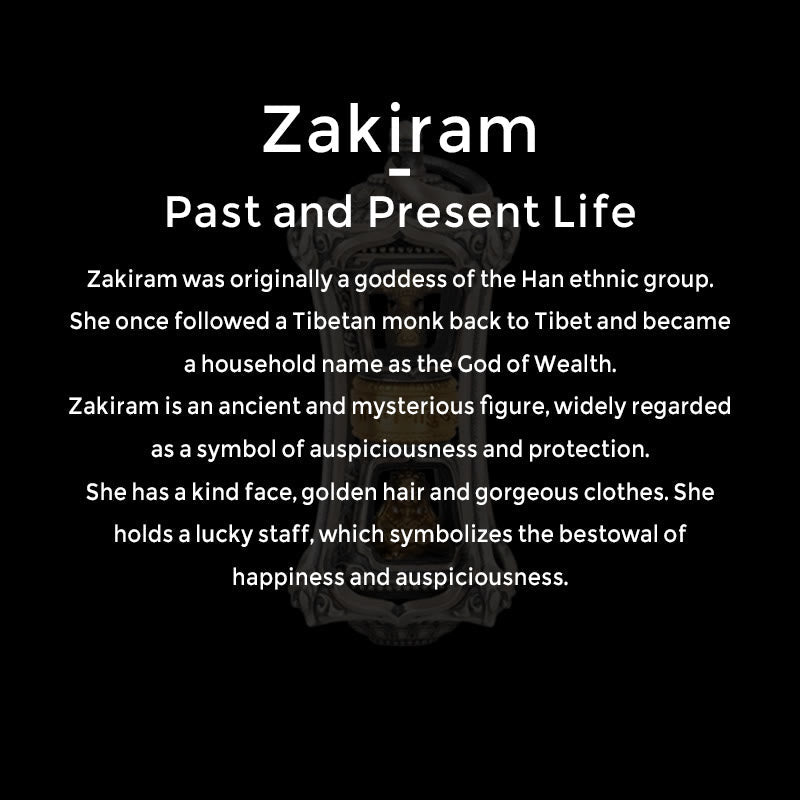 925 Sterling Silber Zakiram Göttin des Reichtums Segen Halskette