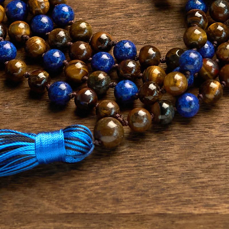 8 mm Tigerauge-Lazurit-Schutzarmband für Meditation