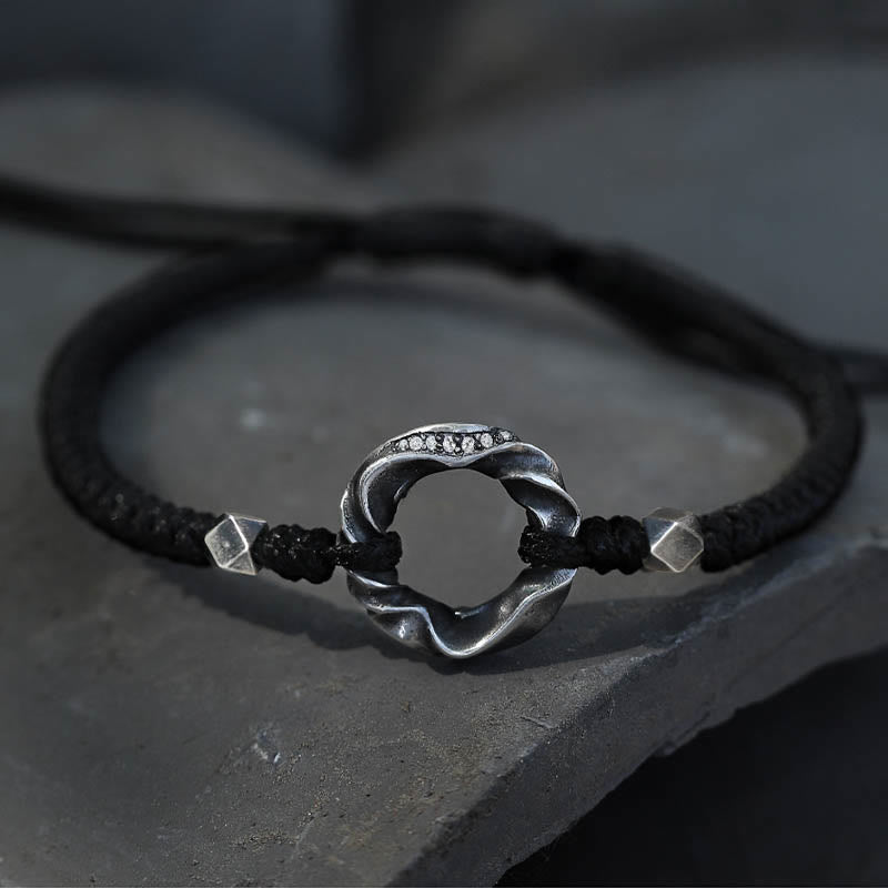 Schutzarmband mit Peace-Schnalle aus Sterlingsilber