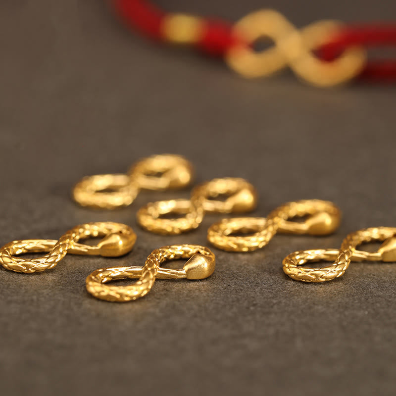 999 Gold Schlange Ewiges Endlosknotenarmband
