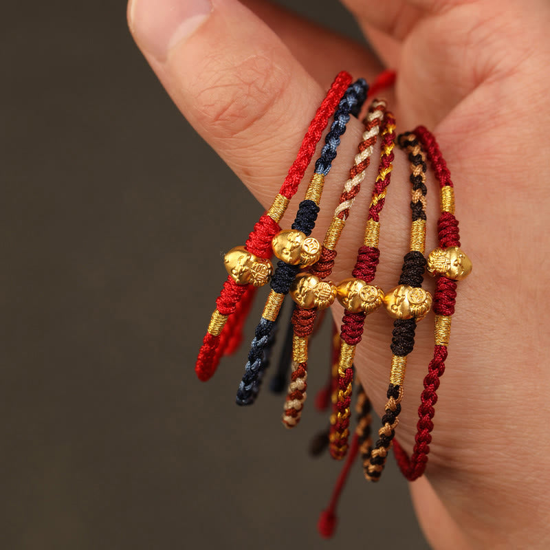 Glücksarmband Jahr der Schlange 999 Gold