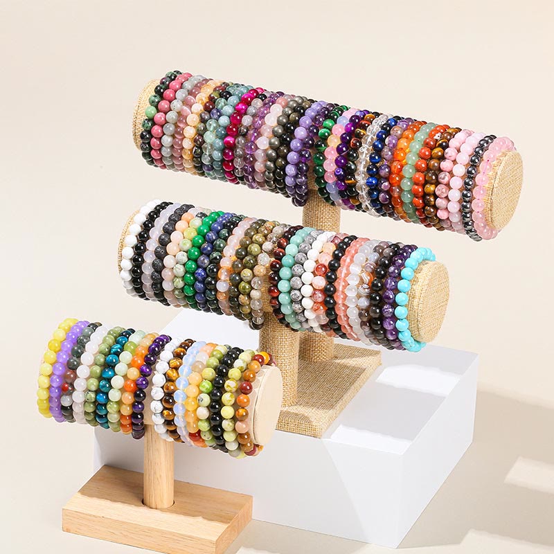 Various Crystal Healing Bracelet with Amethyst, Aventurine & Rose Quartz