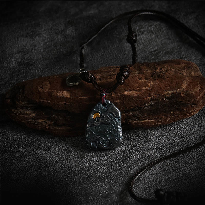 Halskette mit glückverheißenden Wolken aus 999er Sterlingsilber für spirituellen Schutz