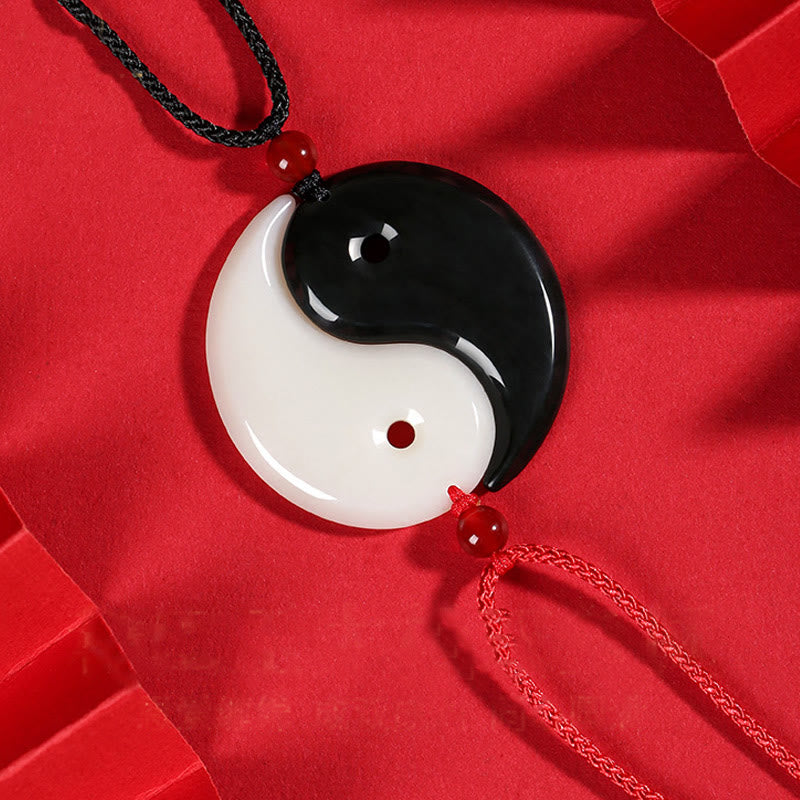 Hetian Jade Yin Yang Necklace Pendant | Balance & Luck