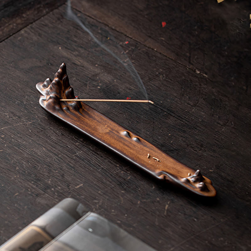 Mountains Boat Ceramic Incense Burner for Spiritual Healing