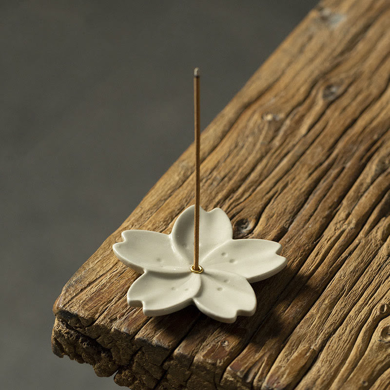 Lotus Ceramic Incense Burner with Floral Design for Serenity