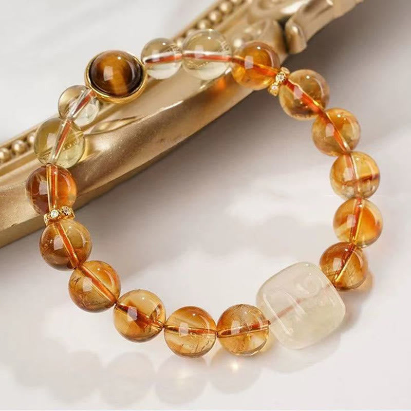 10 mm Topas-Freundlichkeits-Spirituelles Armband für inneren Frieden