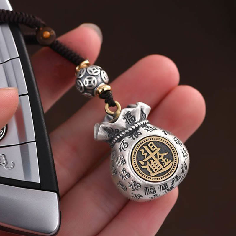 Fu-Charakter-Geldbeutel-Schlüsselanhänger für tägliches Glück und Reichtum