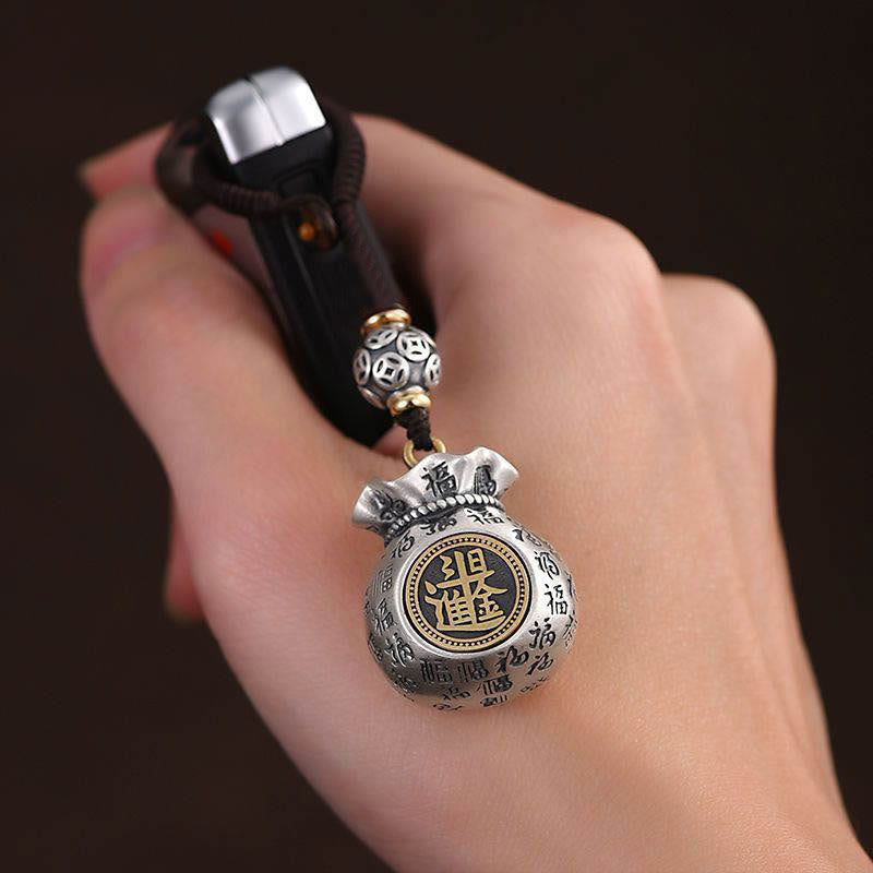 Fu-Charakter-Geldbeutel-Schlüsselanhänger für tägliches Glück und Reichtum