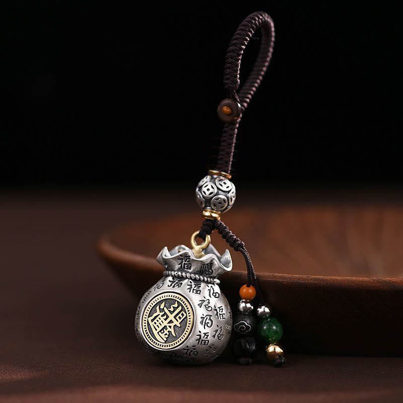 Fu-Charakter-Geldbeutel-Schlüsselanhänger für tägliches Glück und Reichtum