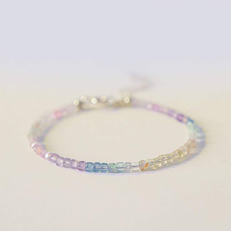 2.5mm Fluorite Copper Heart Bracelet for Balance & Peace