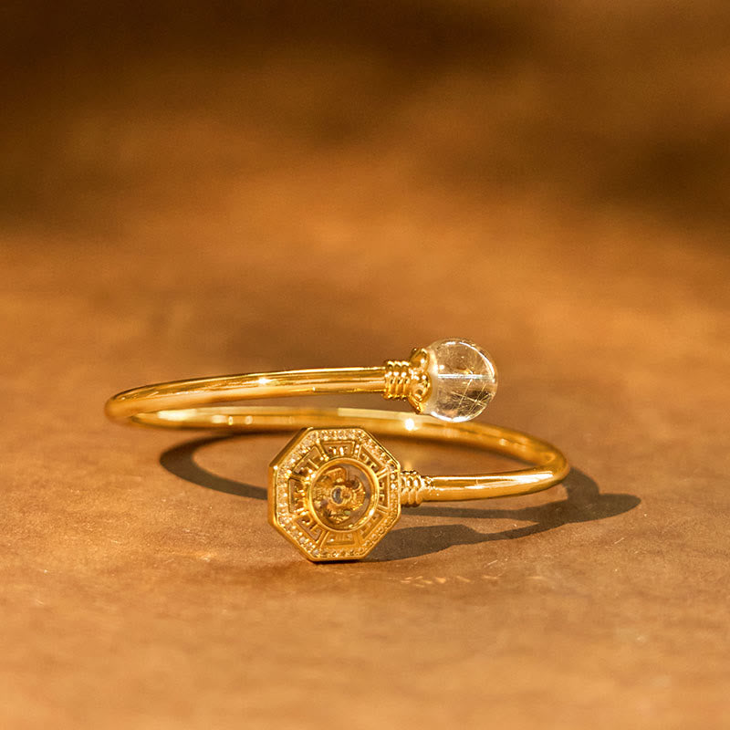 Verstellbares Windmühlen-Mutarmband aus Rutilquarz