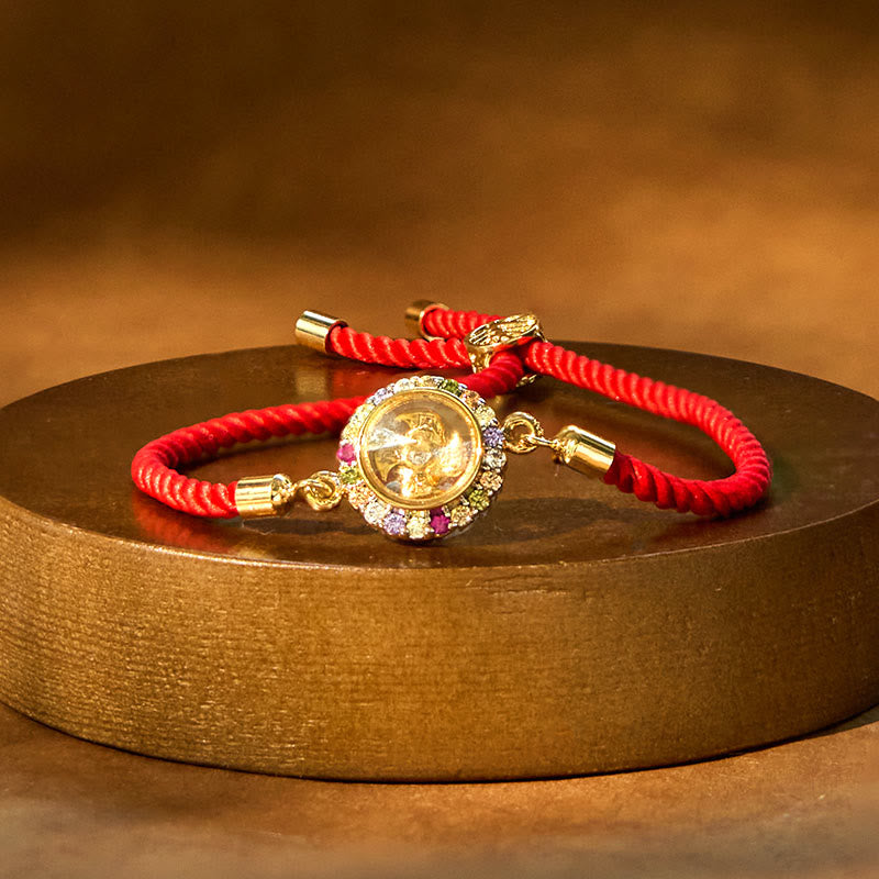 Copper Color Rotatable Windmill Lotus Bracelet for Spiritual Balance