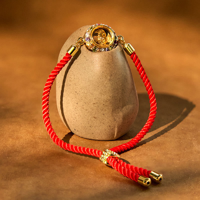 Kupferfarbenes drehbares Windmühlen-Lotusarmband für spirituelles Gleichgewicht