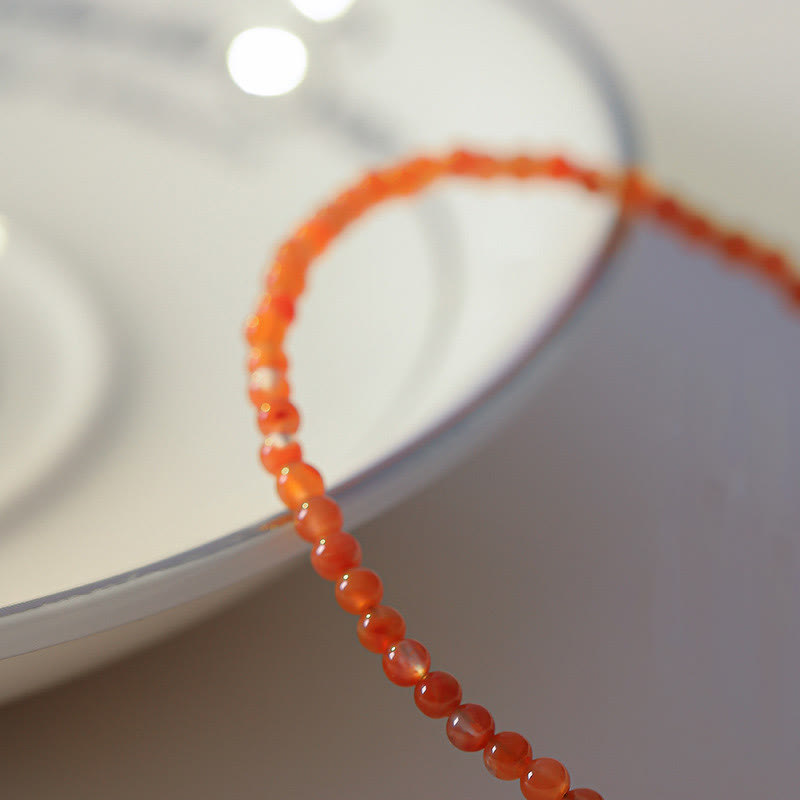 3 mm kirschrotes Achat-Vertrauensarmband