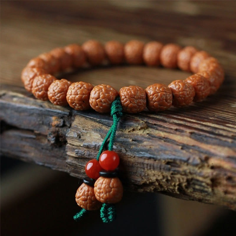 9–11 mm Achat Rudraksha Bodhi Seed Reichtumsarmband