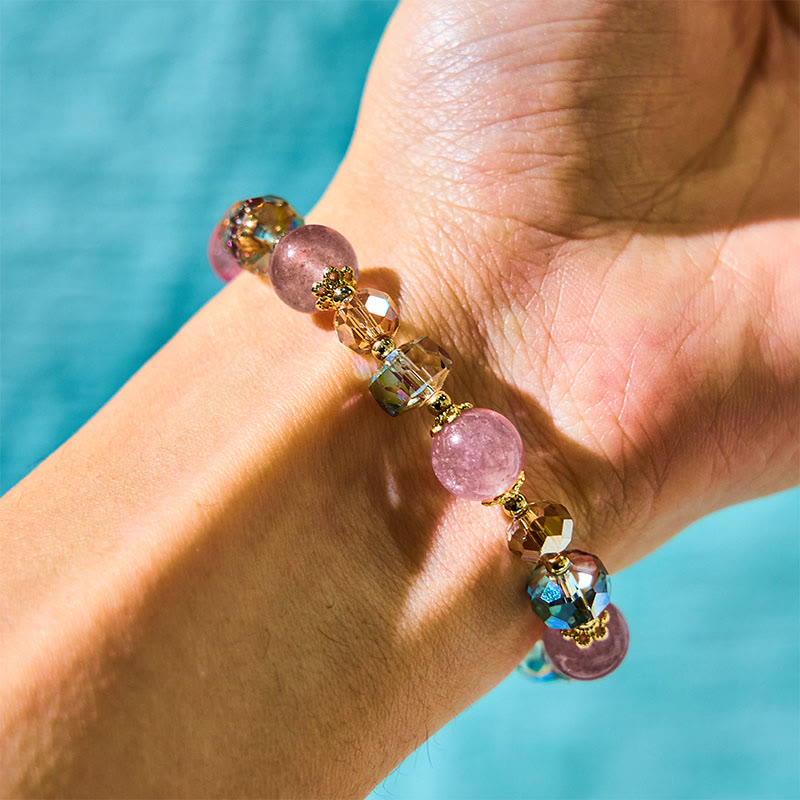 Erdbeerquarz Liebe Heilung Spirituelles Armband