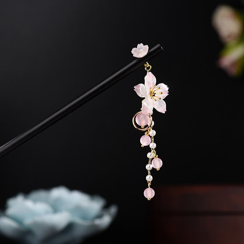 Birnenblüten Quaste Chinesische Haarnadel Holz Accessoire