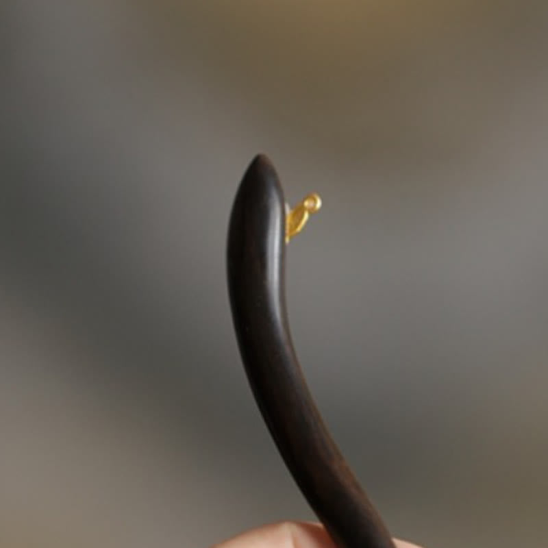 Sandalwood Rabbit Hairpin | Auspicious Cloud Chinese Hairpin