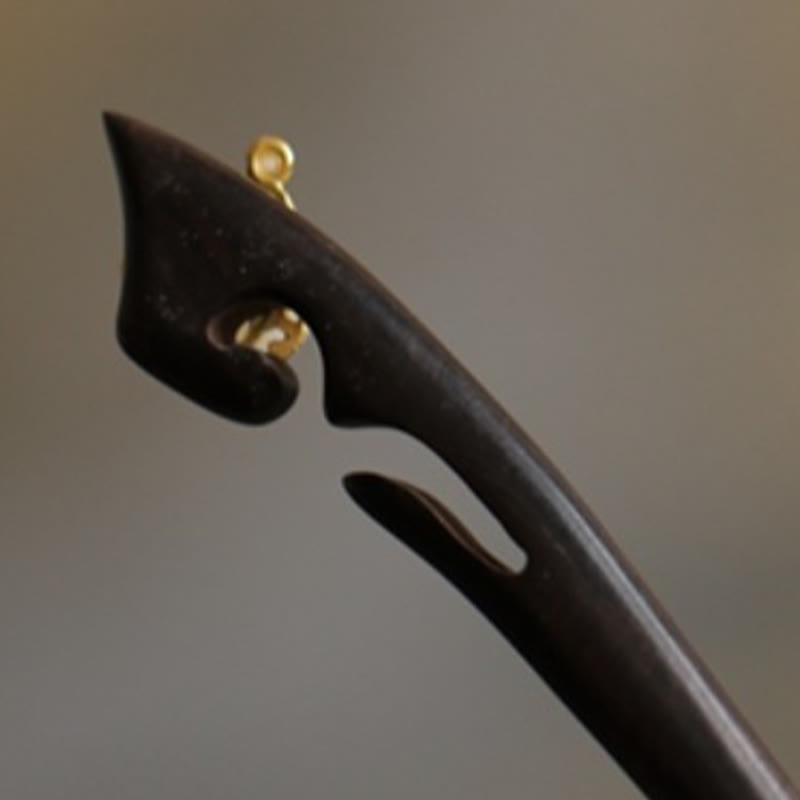 Sandalwood Rabbit Hairpin | Auspicious Cloud Chinese Hairpin