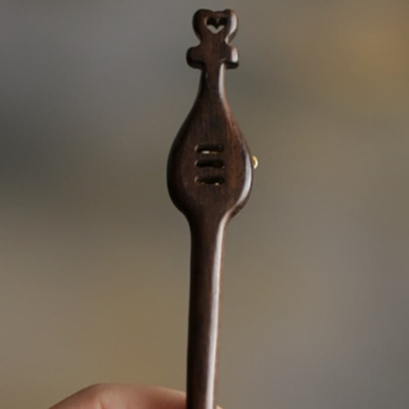 Sandalwood Rabbit Hairpin | Auspicious Cloud Chinese Hairpin