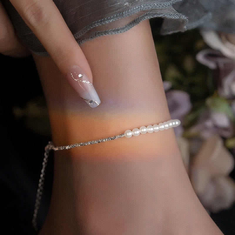 925 Sterling Silber Perlenschutz Fußkettchen